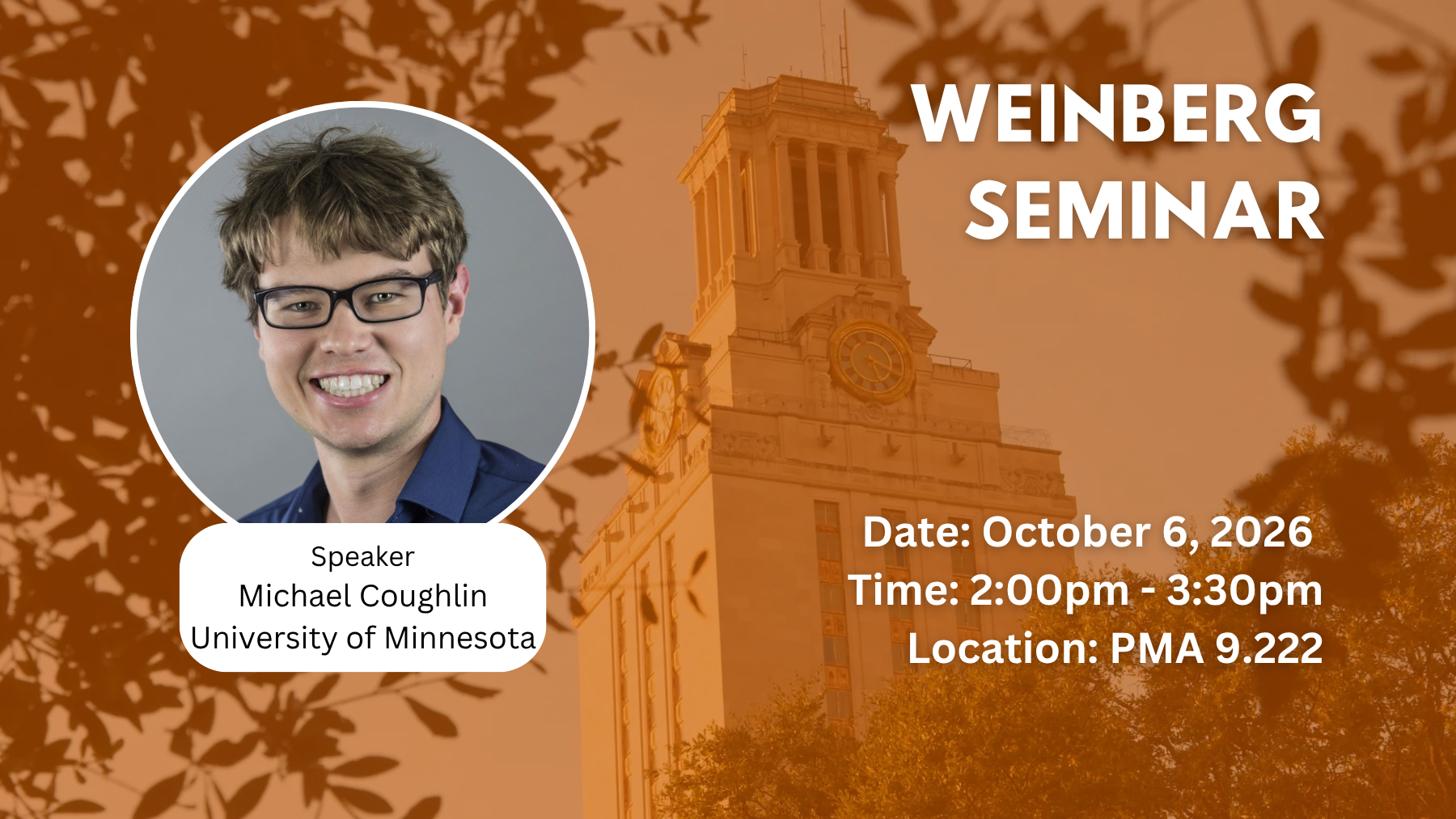 Coughlin Weinberg Seminar poster photo
