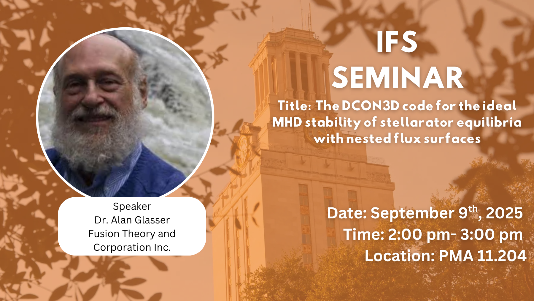 Institute for Fusion studies 